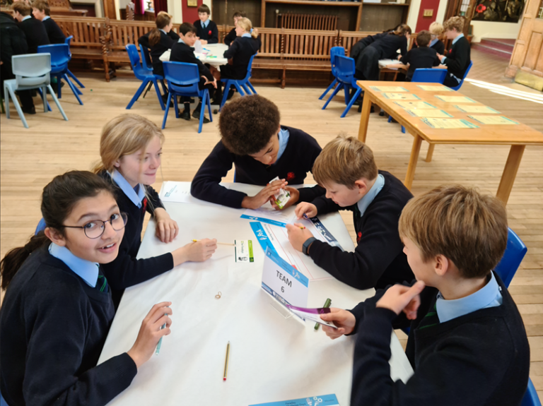 School children working on Faraday Challenge